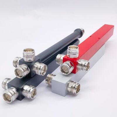 4 Way Low Pim Reactive High Power Splitter 698-3800MHz 4,3-10 F Серый/Красный/Черный/Конфигурированный